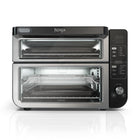 Ninja 12-in-1 Double Oven with FlexDoor - Black-Access just the top for quick meals and snacks, or open the full door so you can cook 2 meals, 2 ways on the top and bottom