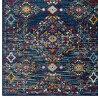 Modway Entourage Khalida Distressed Floral Lattice Area Rug - 8 ft W x 10 ft L - Blue Orange Yellow Red-Stain Resistant / Easy to Clean