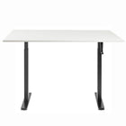 Ezywork Manual Height Adjustable Standing Desk - 48" x 24" - Black Frame / White Table Top-Whole piece table top 48" x 24" (120cm x 60cm) 