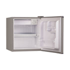 BLACK+DECKER 1.7 cu. ft. Freestanding Mini Fridge with Freezer - Stainless Steel-Spacious Capacity: A removable glass refrigerator shelf helps expand storage space while a full and half-width door storage bin accommodates cans and small containers or 1-liter or taller bottles