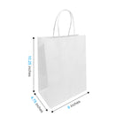 Reliabag - Sac En Papier Avec poignees Torsadees, Blanc, 8,5 po L X 4,5 po P X 10,25 po H, Paquet De 250-Poignees renforcees en ficelle torsadee