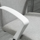 Vinsetto - Chaise d’ordinateur pivotante en lin à dossier moyen - gris clair-39 po s’adaptent à votre bureau ou à vos habitudes d’assise