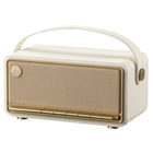 Edifier - Haut-parleur portable sans fil MP330 BT, audio Hi-Res, design rétro en bois, son stéréo de 20 W RMS – Ivoire-Facile à transporter – Emportez le MP330 grâce à sa poignée pratique, que vous vous déplaciez d’une pièce à l’autre ou que vous partiez en escapade de camping