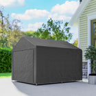 Outsunny 6.6' x 7.8' Waterproof Bike Tent with Roll-up Zipper Door-Generous inner offers practical daily storage for bicycles, tools and outdoor equipment
