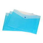 Filexec – Enveloppe en poly givrée, 2 pochettes, fermeture à bouton pression, bleuet, 24/paquet-Enveloppe en poly