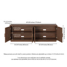 Hudson&Canal Mero Rectangular Fluted TV Stand for TV's up to 75" - Satin Walnut-Product Dimensions: 68" L x 15.5" W x 24" H