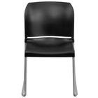 Flash Furniture HERCULES Series Black Full Back Contoured Stack Chair with Sled Base-Ergonomically Contoured Design