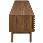 Modway Render 70" TV Stand - Walnut-Two Adjustable Storage Shelves