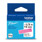 Brother Genuine BTAGP35 Label Tape for P-touch Label Makers - White on Pink - 12 mm W x 4 m L-Whatever your project, you have our word on it.Trust Brother, Canada’s reliable label maker brand for all your labelling needs.