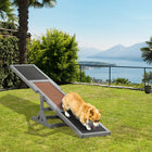 PawHut - Balançoire en bois pour chien, équipement d’agilité pour animaux de compagnie, entraînement à l’obéissance, gris-Surface en feutre d’asphalte à grains de sable antidérapante à haute adhérence pour un appui sûr 