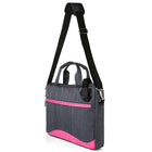 Vangoddy - Sac messager 2 en 1 Wave pour ordinateur portable 13 pouces - Gris/Rose-Matériaux résistants. Protège votre appareil contre l’usure quotidienne