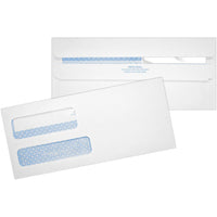JAM Paper #9 Double Window Envelopes w/ Redi-Seal - White - 3 7/8" x 8 7/8" - 50 Pack-Colour: white