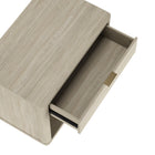 Manhattan Comfort Evelyn 32" Modern 1-Drawer Nightstand - Natural-Raised Platform Mop Base Design Allows for Easy Cleaning