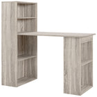 HOMCOM 47.2" Modern Computer Desk with Storage Shelves - Oak-Material: Particle board 