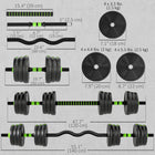Soozier Adjustable Dumbbell Set - 3 in 1 Weights Set for Home Gym - 55 lb-Great for full-body training arms, chest, back, shoulders, and legs 
