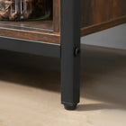 HOMCOM Industrial 39.25" L Buffet Cabinet - Rustic Brown-Anti-tipping design helps prevent it from tipping over