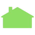 JAM Paper Standard Label Rolls - House Shaped - 1 7/8 x 2 7/8 - Neon Green - 125 Labels/Roll-Size: House Shaped ( 1 7/8 x 2 7/8 Inches ) | Printer friendly labels are easy to create and customize.