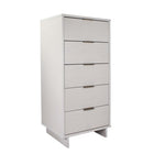 Manhattan Comfort Granville Modern Tall Narrow and Standard Dresser Set - White-Open Contemporary Mop Base Side Legs. Adding Seamless Fashion Design and Durability.