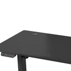 LjubLjana 53" Electric Height Adjustable Sit-Stand Desk - Black-Strong 186 lbs Support - With a steel frame and sturdy particle board top, this desk is able to support up to 186 lbs with maximum stability and sturdiness, its modern and attractive appearance blends with a variety of home and office environments