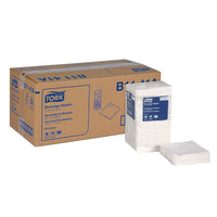 Tork - Serviettes à boisson - 24,7 x 24,7 cm - Pliées en quatre - Blanches - 500 serviettes/paquet - Paquet de 8-Répond aux besoins fondamentaux des clients, offrant un bon rapport qualité-prix et une faible maintenance.