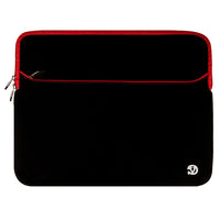 Vangoddy Neoprene 15" Laptop Protective Sleeve Case with Extra Pocket - Black/Red-Water Resistant Neoprene Material. Protects your laptop from moisture and minor spills.