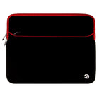 Vangoddy - Housse de protection en néoprène pour ordinateur portable 15" avec poche supplémentaire - Noir/Rouge-Matériau en néoprène résistant à l’eau pour protéger contre l’humidité et les éclaboussures