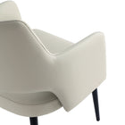 Manhattan Comfort - Chaise de salle à manger moderne Tremont 58 cm avec accoudoirs, revêtement en similicuir - Pierre-Mousse haute densité pour un confort et une durabilité accrus