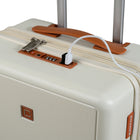 Champs Vintage Muse 3-Piece Luggage Set - Ivory/Tan-20" Case TSA Approved