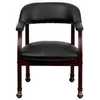 Flash Furniture – Fauteuil de conférence en vinyle, noir (BZ100BLK)-Chaise capitaine