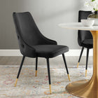 Modway Adorn Tufted Performance Velvet Dining Side Chair - Black-Durable Stain-Resistant Fabric
