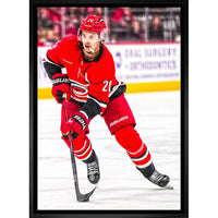 Sebastian Aho Carolina Hurricanes - Framed Canvas - 22" x 31"-Premium canvas print with gallery-wrapped edges