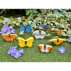 Yellow Door Sensory Play Stones - Butterflies - Set of 8-Made from a stone resin mix, they are durable enough to be used in water, soil, mud and play clay, and easily cleaned!