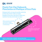 Davis Group Transparent Clipboards - Letter Size - 9" W x 12" H - Pink - 6 Pack-Transparent Blue