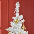 HOMCOM 6' Pencil Artificial Christmas Tree - White-Colour: White 