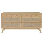 Modway Soma 8-Drawer Dresser - Oak-Non-Marking Foot Pads