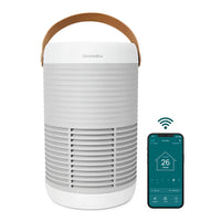 HoMedics - Purificateur d'air intelligent 3 en 1 TotalClean T100 avec filtre HEPA-Le design élégant équipé d'une poignée moderne est idéal pour les chambres familiales et les chambres à coucher