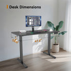 ShoppingAll 48"W Dual Motor Height Adjustable Electric Standing Desk - Black-The control panel features 3 programmable memory preset keys and a USB-C charging port