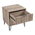 Manhattan Comfort DUMBO 20.07" Modern 2-Drawer Nightstand 2-Piece Set - Rustic Grey-Perfect for Bedside Storage, Lamps or Display Items