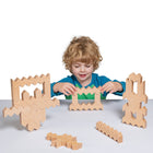 Educational Advantage - Blocs en zigzag - Ensemble de 30-Toutes les pièces sont fabriquées en hêtre certifié FSC 
