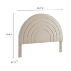 Modway Solana Arched Performance Velvet Queen Headboard - Almond-6