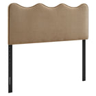 Modway Athena Stain-Resistant Performance Velvet Full Size Headboard - Taupe-Stain-Resistant Performance Velvet