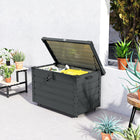 Outsunny - 78 gallons boîte de jardin en métal -Couvercle verrouillable pour garder vos objets en sécurité
