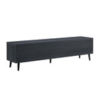 Manhattan Comfort Jodie 68.9" Mid-Century Modern TV Stand - Charcoal Grey-Features Beautiful Wood Grain Finish