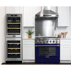 Kucht 36" KDF Series Pro Style Natural Gas Dual Fuel Range - Stainless Steel/Blue-Liquid Propane convertible