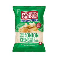 Covered Bridge Potato Chips Sour Cream & Onion - Kettle Cooked - 60g - 24 Pack-Kettle cooked