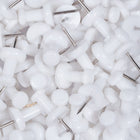JAM Paper Colourful Push Pins - White - 100 Pack-Keep your school work, office work, art and visual projects organized with coloured push pins!