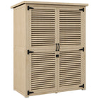 Outsunny - Abri de jardin en bois Outsunny - 50 po x 26 po x 66 po-Deux étagères latérales et un grand espace de rangement latéral ouvert  
