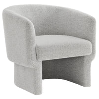 Modway - Muse Tissu Boucle Chaise d’accent en tonneau - Papier journal-Rembourrage en mousse dense