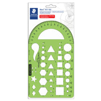 Staedtler-Mars General Purpose Stencil Template-General purpose template, 9-1/2" x 5-1/2"