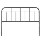 Modway Alessia Metal Twin Headboard - Grey-Height Adjustable